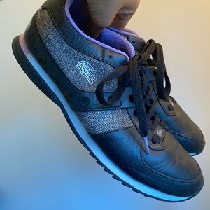 Lacoste sneakers size 9.5 black and purple